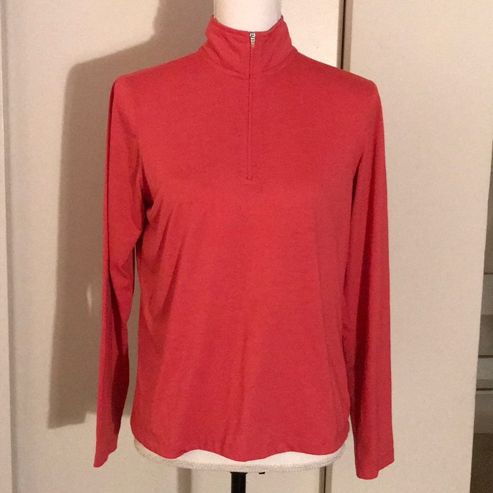L.L. Bean Coral Half-Zip Pullover